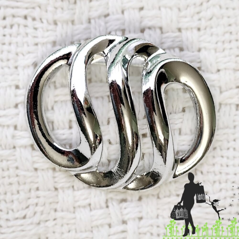 BFD Silver Toned Vintage Pin/Brooch